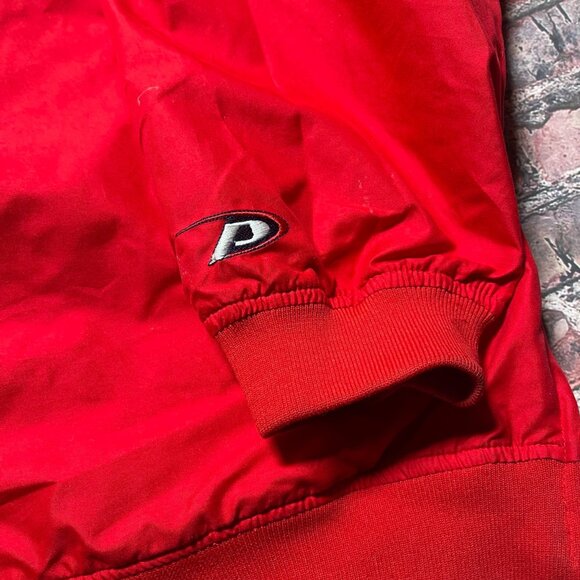 Vintage Wisconsin Badgers Jacket Men's Size 2XL Pro Player Pullover Red Football - Picture 3 of 7